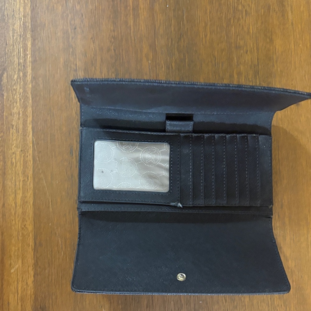 Michael Kors Dark Brown Wallet with Gold Accents - Picture 3 of 4